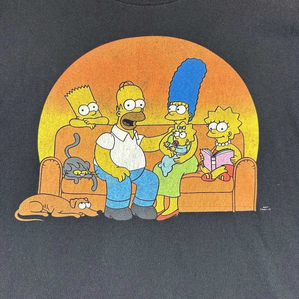 Simpsons T-Shirt Men's L / XL Black Family Couch